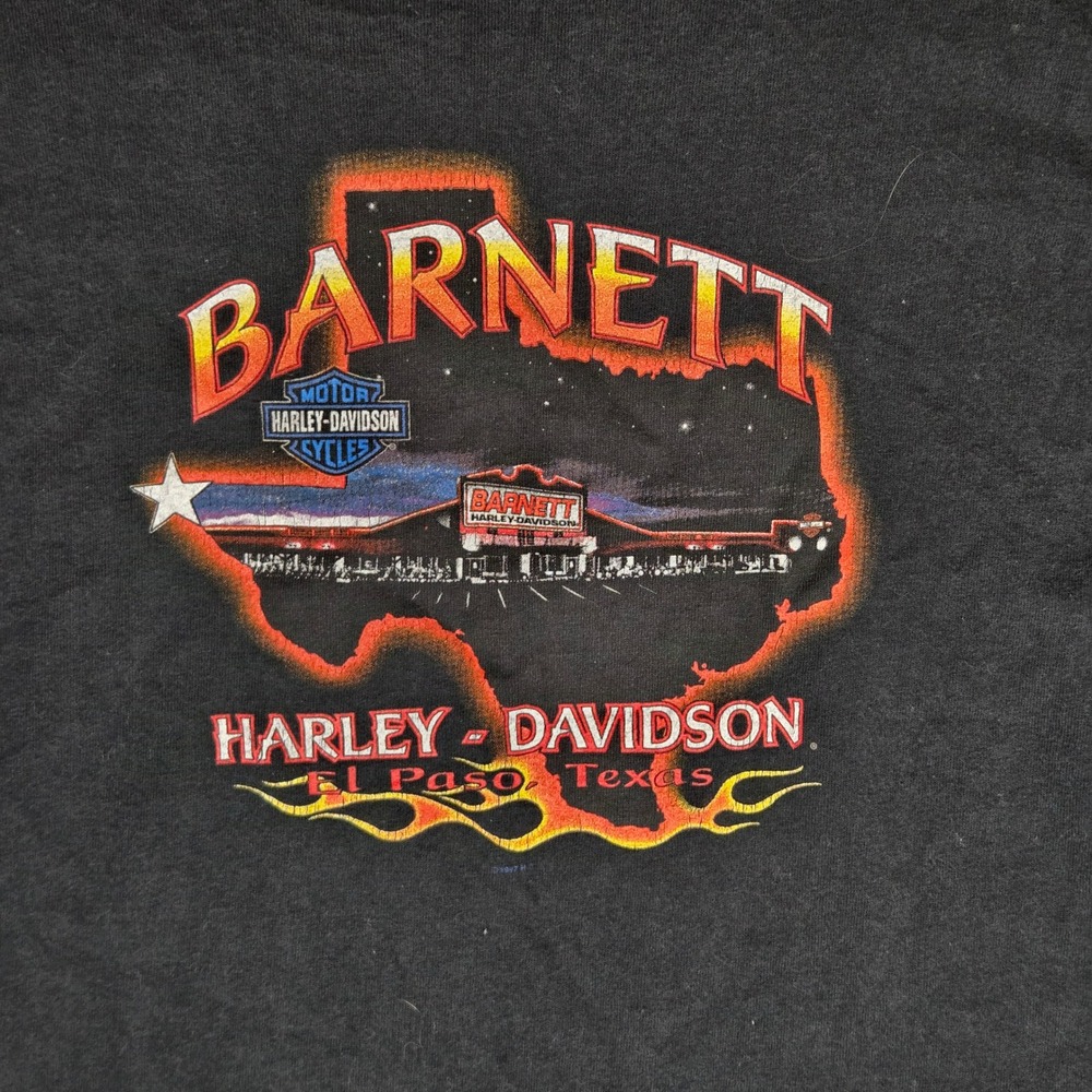 Vintage 1996 Harley Davidson Rose Graphic T Shirt Mens Large Black Biker 90s Tee - Picture 12 of 12